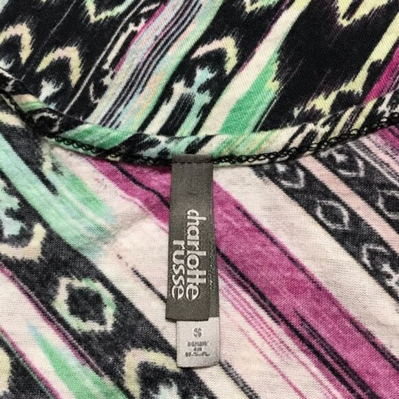 Charlotte Russe Crop Tank Top Blouse Size Small 4 - 6 95% Polyester 5% Spandex - Picture 10 of 11